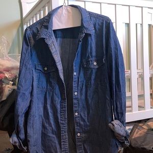 Denim Button-Down Shirt